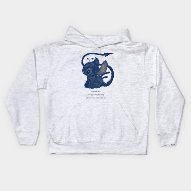 Stitch Xenomorph Kids Hoodie by djrbennett